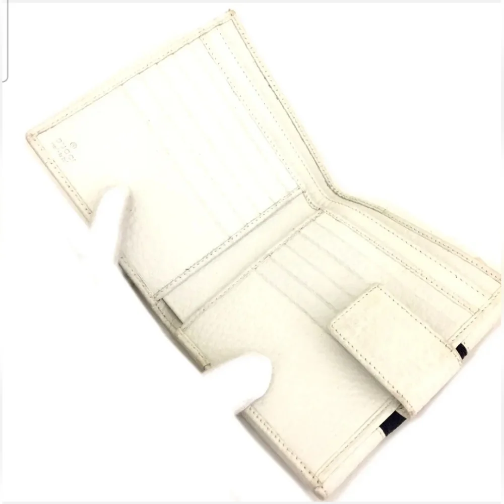 GUCCI Webbing Interlocking G Leather Bifold Wallet